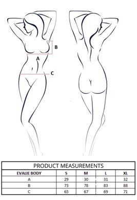 Боді Passion EVALIE BODY black XL SX2921 фото