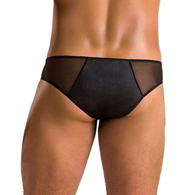 Чоловічі сліпи на блискавці Passion 042 SLIP TIMMY L/XL Black, екошкіра, сітка SO7597 фото