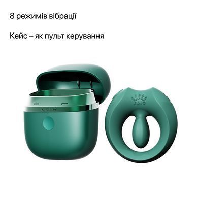 Эрекционное смарт-виброкольцо Zalo Apis Turquoise Green, до 4 часов работы, зарядный кейс SX2690 фото