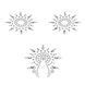 Пестіс з кристалів Petits Joujoux Gloria set of 3 - Silver, прикраса на груди та вульву SO3128 фото 1