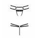 Трусики-стринги из стреп с кружевом Passion Exclusive LORRY THONG S/M, black PS27605 фото 5
