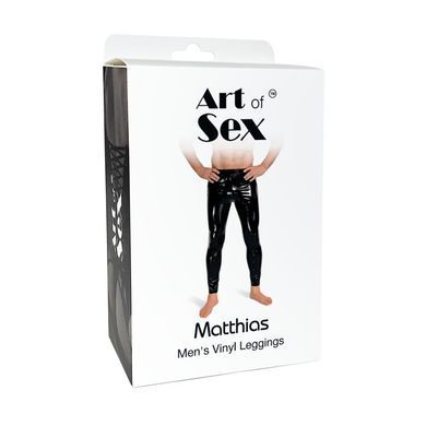 Лакированные мужские леггинсы Art of Sex - Matthias, цвет черный, размер S SX3530 фото