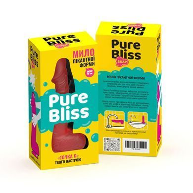 Мыло в форме пениса Pure Bliss MINI Red, крафтовое мыло-член, натуральное SO6355 фото