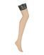Панчохи Obsessive Nutris stockings, M/L, тілесні, з чорним мереживом, під пояс SX1176 фото 2