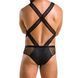 Чоловіче еротичне сітчасте боді Passion 045 VICTOR L/XL Black, екошкіра, сітка SO7606 фото 2