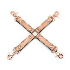 Хрестовина для фіксації Liebe Seele Rose Gold Memory Hog Tie, натуральна шкіра, рожеве золото SO9498 фото