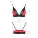 Эластичный топ с кружевом Passion PS001 TOP L, red-black SO4183 фото 5