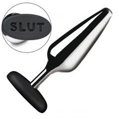 Анальная пробка Master Series Butt Slut Metal & Silicone Butt Plug - Silver SX2225 фото