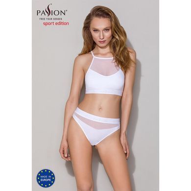 Трусики з прозорою вставкою Passion PS006 PANTIES L, white SO4235 фото
