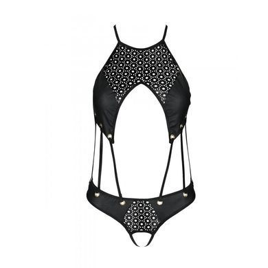 Розпродаж!!! Боді з екошкіри з ремінцями та перфорацією Tamaris Body black L/XL &mdash; Passion SO5793 фото