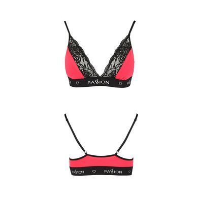 Эластичный топ с кружевом Passion PS001 TOP S, red-black SO4185 фото