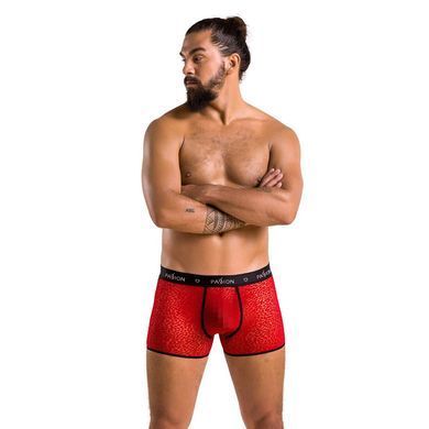Чоловічі прозорі боксери Passion 046 SHORT PARKER L/XL Red, сітка, під леопард SO7609 фото
