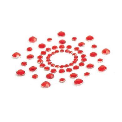 Пэстис из кристаллов Bijoux Indiscrets - Mimi Red, украшение на грудь SO2321 фото