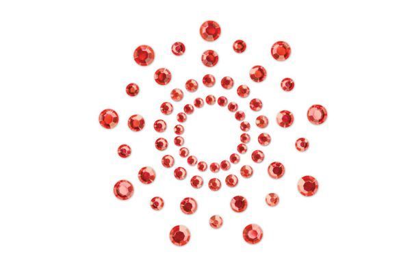 Пэстис из кристаллов Bijoux Indiscrets - Mimi Red, украшение на грудь SO2321 фото
