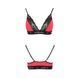 Эластичный топ с кружевом Passion PS001 TOP S, red-black SO4185 фото 4
