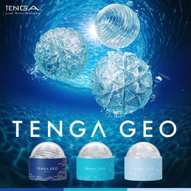 Мастурбатор Tenga Geo Aqua Clear, новый материал, нежные волны SX5127 фото