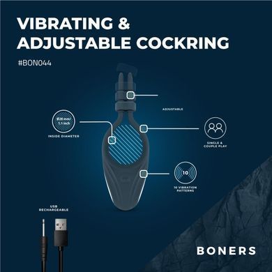 Ерекційне кільце Boners Adjustable Cockring SX3054 фото