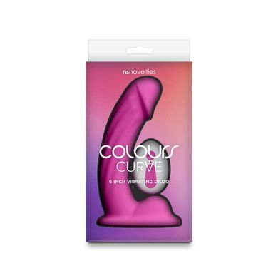 Ділдо з вібрацією NS Novelties Colours - Curve - Vibrating - 6" Dildo - Pink SX4334 фото