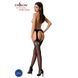 Еротичні панчохи-стокінги Passion S024 One Size, Black, імітація панчіх та пояса з гартерами PSS024B фото 4