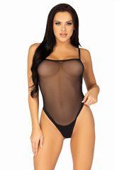 Эротическое боди Leg Avenue Cami bodysuit with thong Black XL, на бретелях SO9168 фото