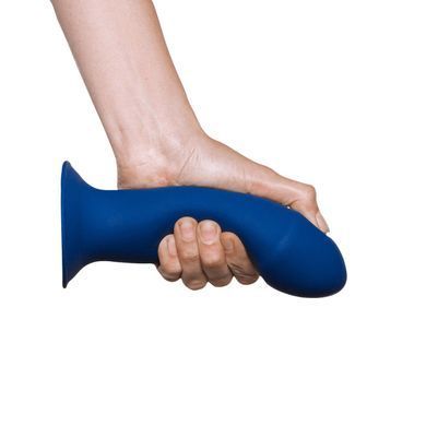 Двошаровий дилдо Adrien Lastic Hitsens 1 Blue, підходить для страпона, діаметр 4,5 см, довжина 17,7 см SX1273 фото