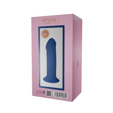 Двошаровий дилдо Adrien Lastic Hitsens 1 Blue, підходить для страпона, діаметр 4,5 см, довжина 17,7 см SX1273 фото