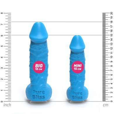 Мило у формі пеніса Pure Bliss MINI Blue, крафтове мило-член, натуральне SO6360 фото