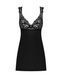 Сорочка бебі-дол з мереживом на грудях Obsessive Donna Dream babydoll M/L Black, стрінги SO8631 фото 3
