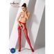 Еротичні панчохи-стокінги Passion S024 One Size, Red, імітація панчіх та пояса з гартерами PSS024R фото 2