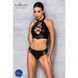 Комплект из эко-кожи Passion NANCY BIKINI XXL/XXXL, black, бра и трусики с имитацией шнуровки SO5369 фото 3