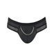 Мужские трусы с цепочкой Passion 030 SLIP TOM XXL/XXXL Black, экокожа, открытые ягодицы SO7563 фото 5