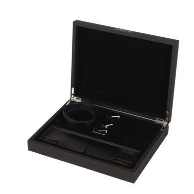 Маска на глаза LOCKINK Blindfold Kit, черная, натуральная кожа, регулируемый объем SX0833 фото