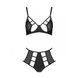 Розпродаж!!! Комплект з екошкіри Passion Tamaris Set black S/M, бюстгальтер та трусики SO5797 фото 3