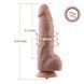 Гнучкий фалоімітатор для секс-машин Hismith 9.25&Prime; Silicone Dildo, система KlicLok SO6207 фото 4