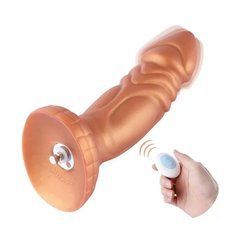 Фаллоимитатор с вибрацией Hismith Slightly Curved Vibrating Silicone Dildo Monster Series, KlicLok SO9963 фото