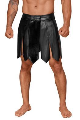 Чоловіча спідниця гладіатора Noir Handmade H053 Eco leather men's gladiator skirt, L, екошкіра SX0073 фото