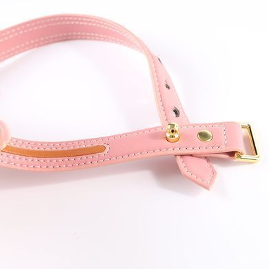 Ошейник с поводком LOCKINK SEVANDA Love Heart Butterfly Leather Collar Set, розовый, с бантом SX0864 фото