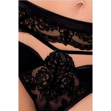 Комплект белья Passion Exclusive TONYA SET XXL/XXXL, black, трусики, лиф, пояс для чулок PS24112 фото