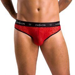 Мужские полупрозрачные трусы Passion 031 SLIP MIKE XXL/XXXL Red, под леопард SO7566 фото