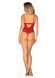 Боди с доступом Obsessive Ingridia crotchless teddy XS/S, красное, открытая грудь SO9025 фото 7