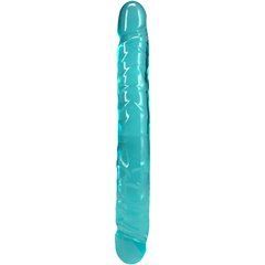 Фаллоимитатор двусторонний Doc Johnson Crystal Jellies 12" Jr. Double Dong Teal SX4430 фото