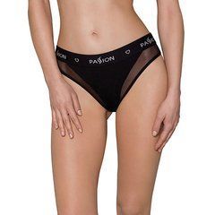 Трусики з прозорою вставкою Passion PS002 PANTIES M, black SO4192 фото