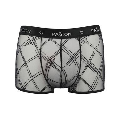 Мужские прозрачные боксеры Passion 032 SHORT JAMES S/M Black, сетка SO7568 фото