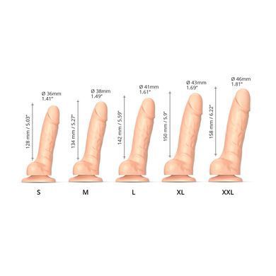Реалістичний фалоімітатор Strap-On-Me Sliding Skin Realistic Dildo Vanille L, ефект рухливої шкіри SO6261 фото