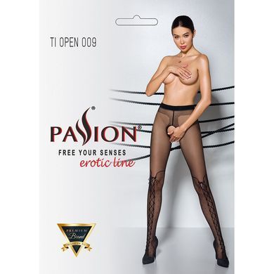 Колготки с открытым доступом, имитация ботфорт Passion TIOPEN 009 5 (20 den), black SO5801 фото