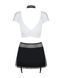 Эротический костюм секретарши Obsessive Secretary suit 5pcs black S/M, черно-белый, топ, юбка, стрин SO7306 фото 6