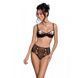 Эротический комплект с рисунком Passion LOVELIA BIKINI L/XL, black SO4747 фото 1