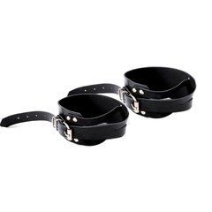 Чоловічі шкіряні наручники Art of Sex - Man Handcuffs Speedway L-2XL, колір чорний SO9999 фото