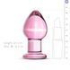 Розовая анальная пробка из стекла Gildo Pink Glass Buttplug No. 27 SO4421 фото 3