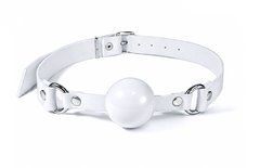 Кляп силиконовый Feral Feelings Silicon Ball Gag White/White, белый ремень, белый шарик SX3975 фото